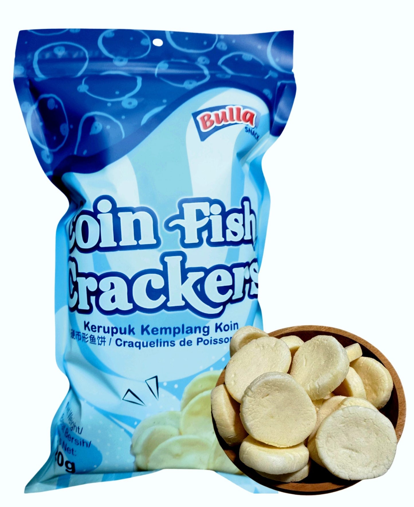 Bulla Fish Snack Crackers Coin Kemplang Koin 120g