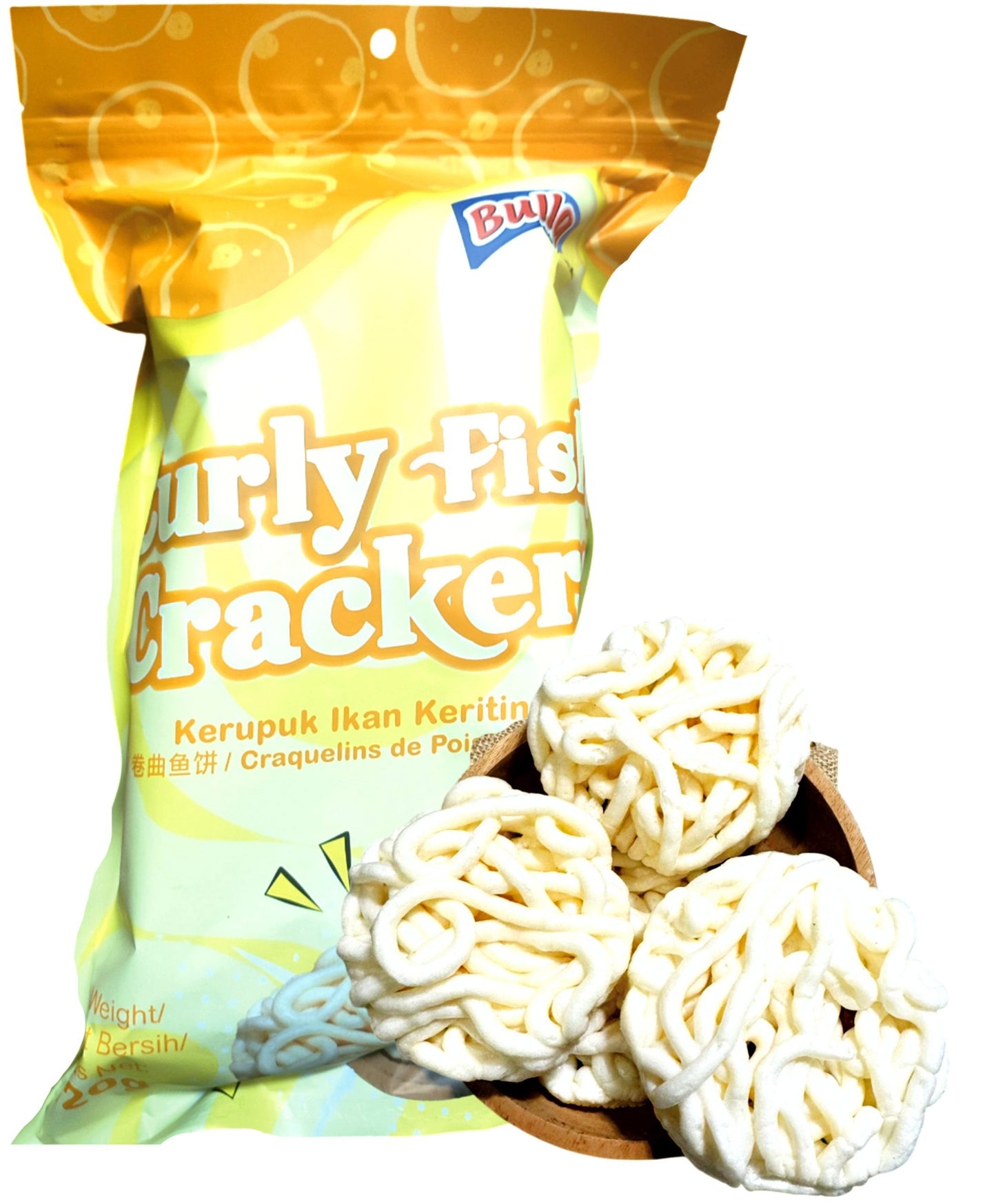 Bulla Fish Snack Crackers Curly Keriting 120g