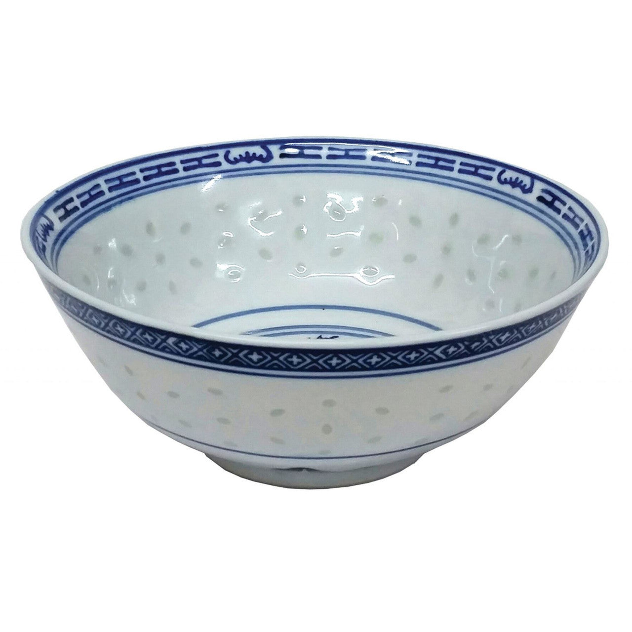 Porcelain Bowl Rice Blue 7"