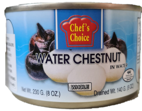 Chefs Choice Water Chestnuts Whole 230g