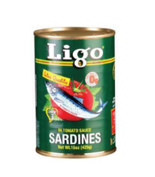 Ligo Sardines Tomato Sauce Green 425g