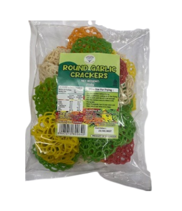 Gold Diamond Uncooked Crackers Garlic Round 250g