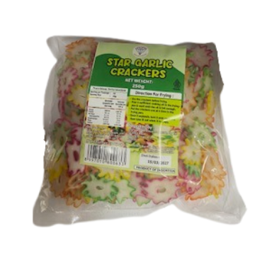 Gold Diamond Uncooked Crackers Garlic Star 250g