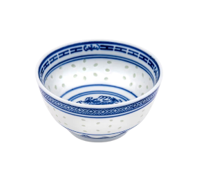 Porcelain Bowl Rice Blue 4.5"