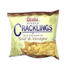 Oishi Ribbed Crackling Salt & Vinegar 50g