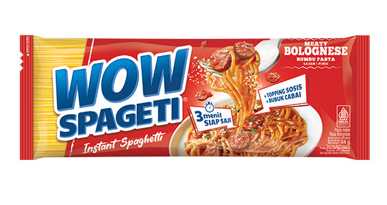 Wow Spageti Instant Spaghetti Meaty Bolognese 76g